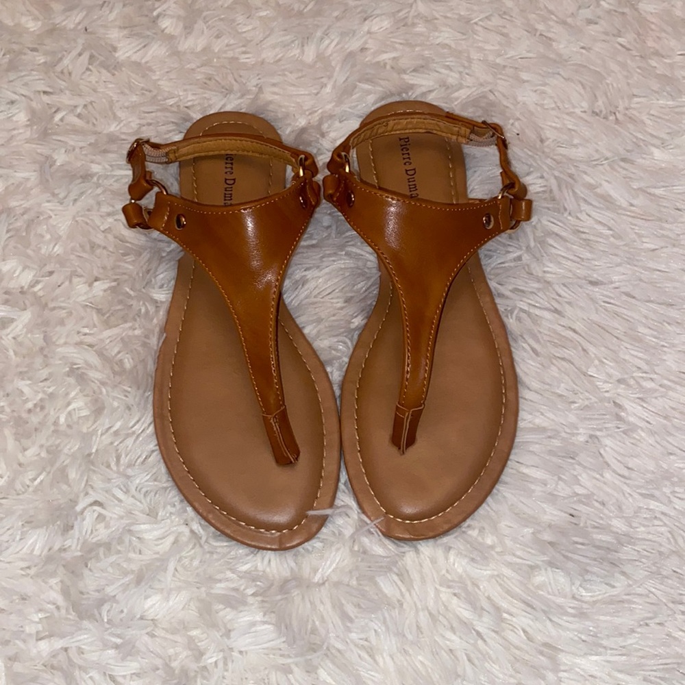 Pierre Dumas Tan Strapped Sandals
